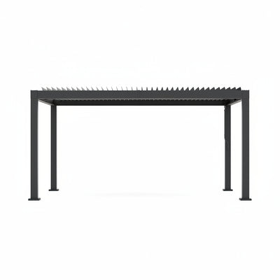 LX-MP-1020 12 x 16 Ft All-Aluminum Louvered Pergola with Adjustable Roof