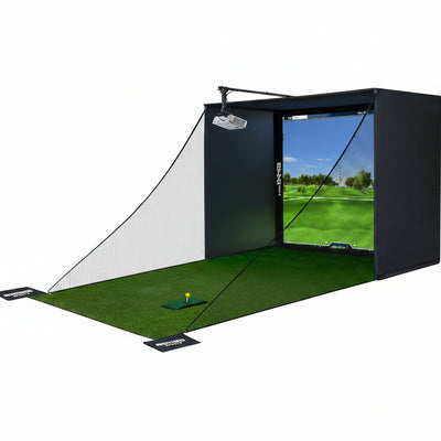 8'4" Golf Simulator Enclosure with 4K-Ready Impact Screen and Projector Mount