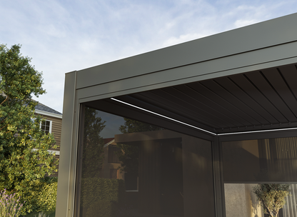 Motorized Roller Shades with 8% Openness Mesh Fabric