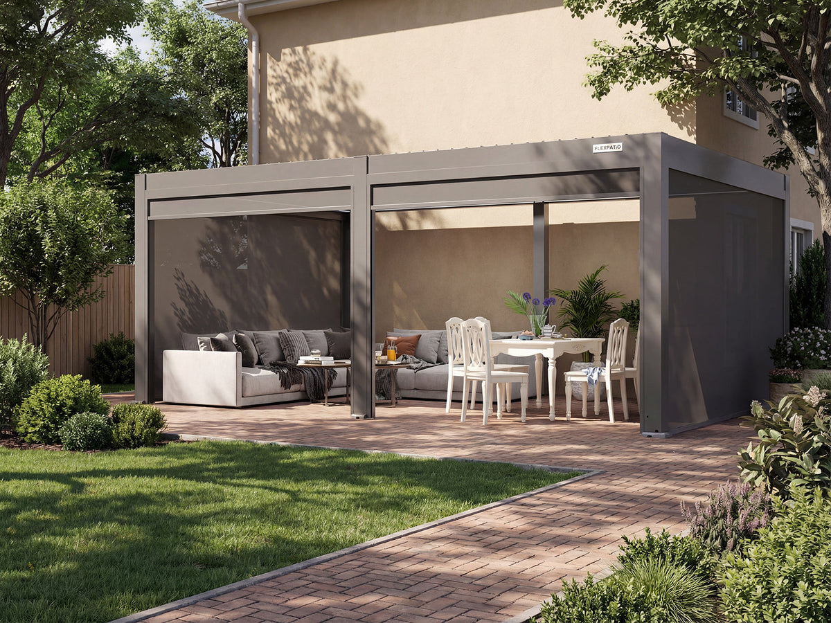 Motorized Roller Shades with 8% Openness Mesh Fabric