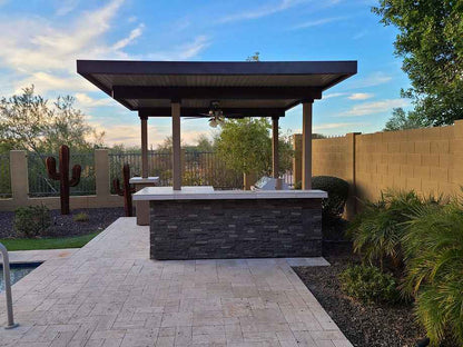 KoKoMo Outdoor Kitchen BBQ Island with 12' x 12' Pergola