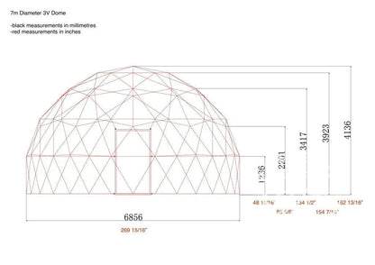 Phoenix Domes 4-Season Deluxe Glamping Package Dome 23' 7M
