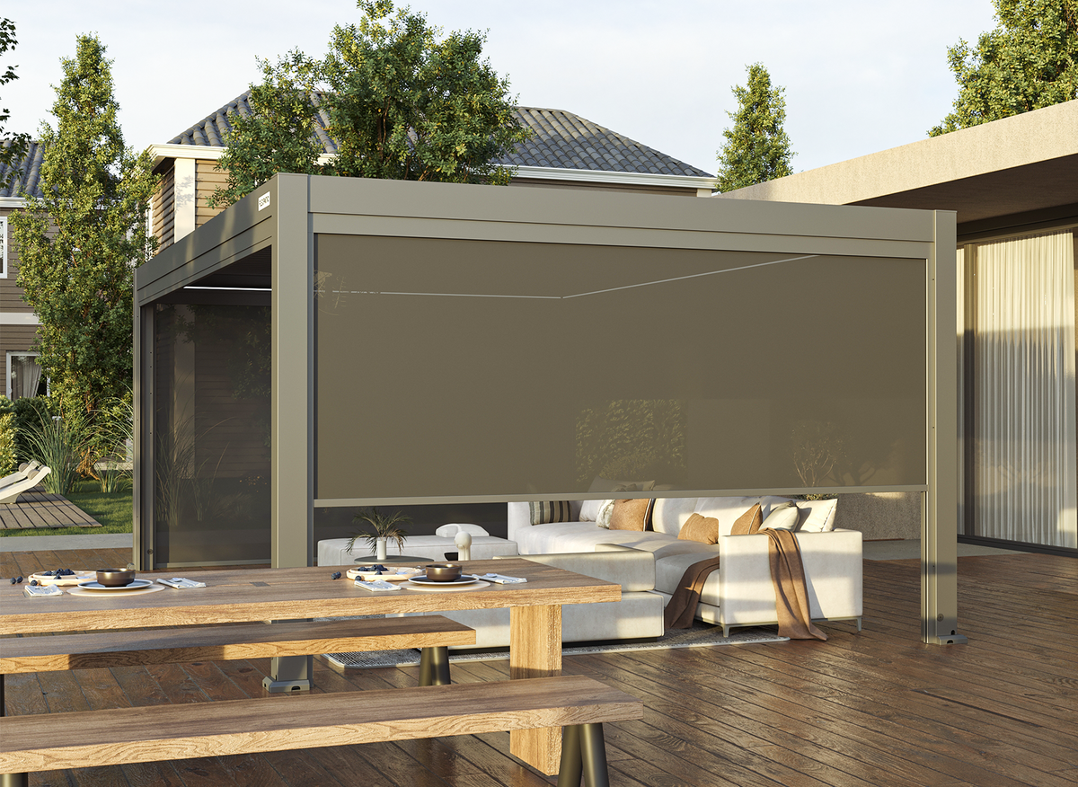 Motorized Roller Shades with 8% Openness Mesh Fabric