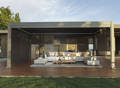 Motorized Roller Shades with 8% Openness Mesh Fabric
