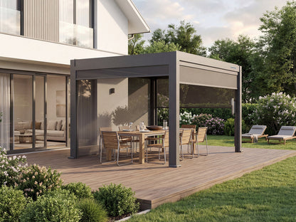 Motorized Roller Shades with 8% Openness Mesh Fabric