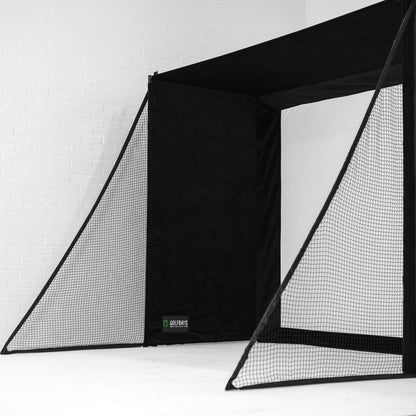GolfBays SimBox Golf Simulator Enclosure with HD Impact Screen