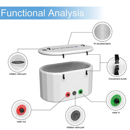 Icegalax Cold Plunge System Inflatable Ice Bath Tub with Water Chiller