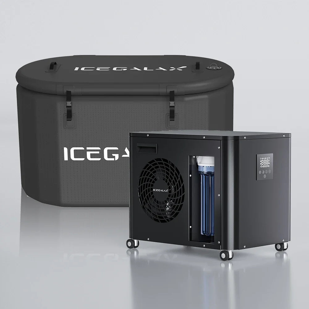 Icegalax Cold Plunge System Inflatable Ice Bath Tub with Water Chiller