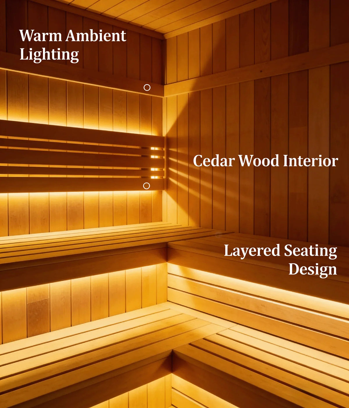 Panoramic Outdoor Cedar Barrel Sauna with Curved Glass Front