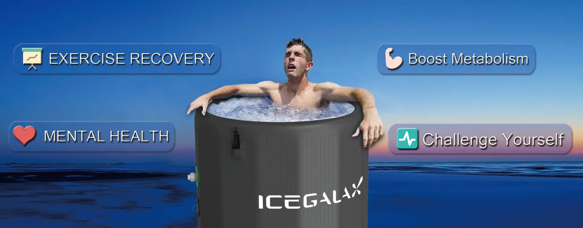 Icegalax Cold Plunge System Inflatable Ice Bath Tub with Water Chiller