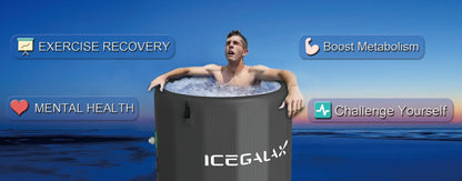 Icegalax Cold Plunge System Inflatable Ice Bath Tub with Water Chiller