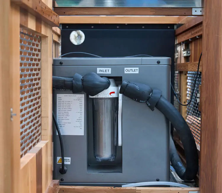 Cedar Cold Plunge Tub with 1.5HP Chiller