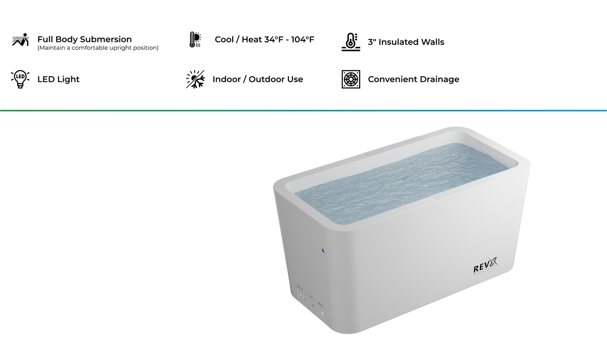 RevX Acrylic X Tub Cold Plunge with LUX Chiller