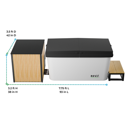 RevX Acrylic X Tub Cold Plunge with LUX Chiller