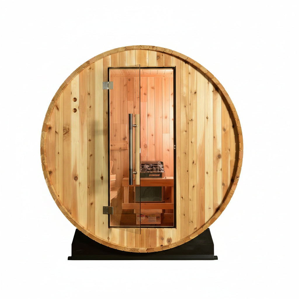 Almost Heaven Saunas Duet 2-Person Outdoor Barrel Sauna