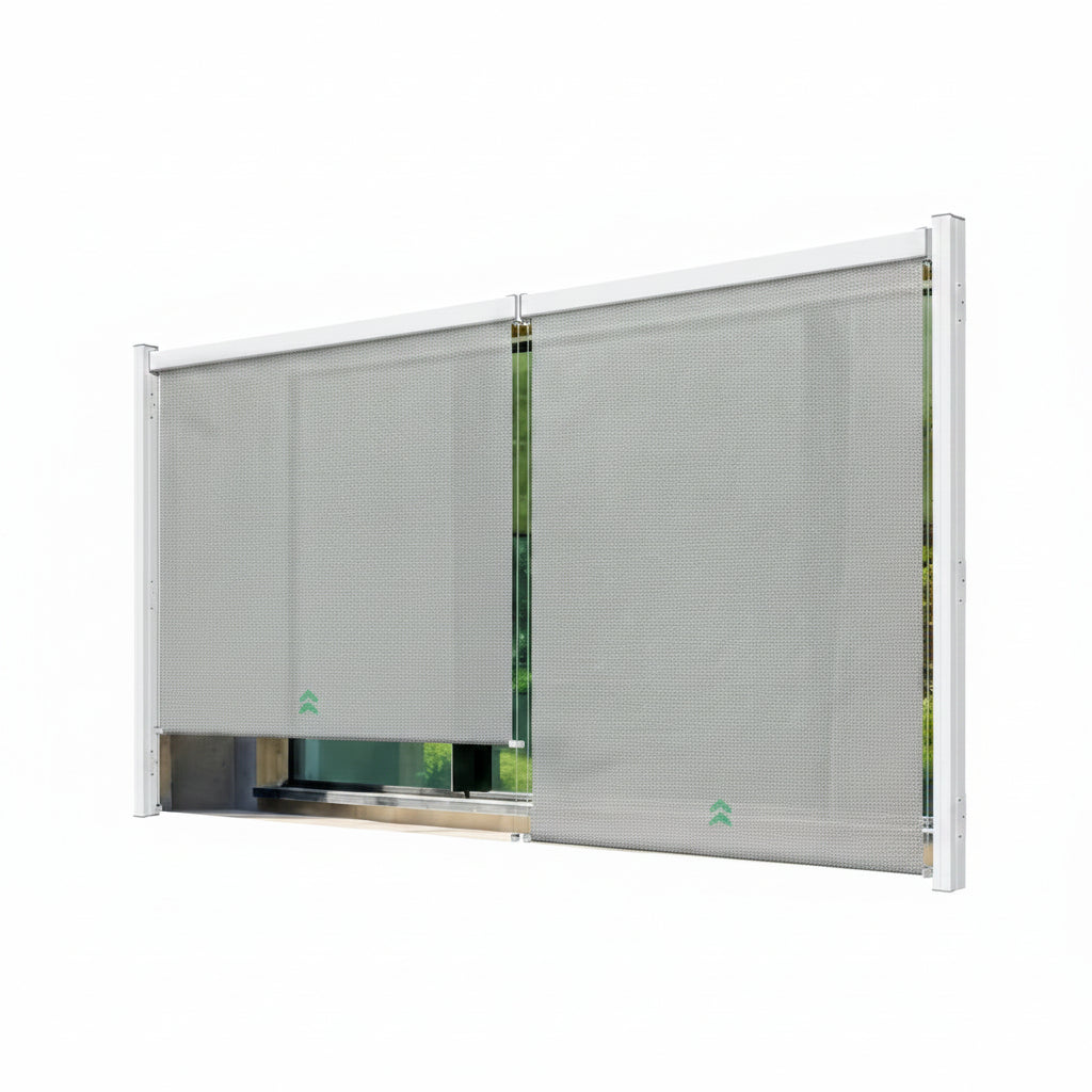 Motorized Outdoor Shades, Electric Retractable Patio Screens, 7X8 FT