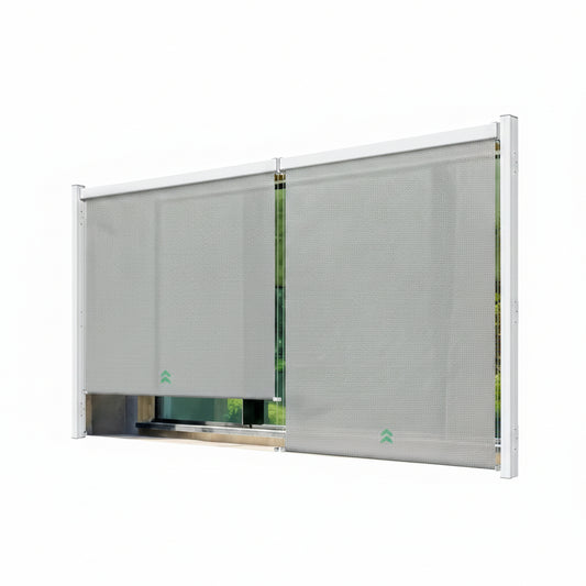 Motorized Outdoor Shades, Electric Retractable Patio Screens, 7X8 FT