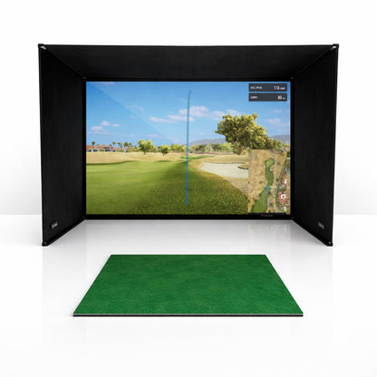 GolfBays SimBox Golf Simulator Enclosure with HD Impact Screen